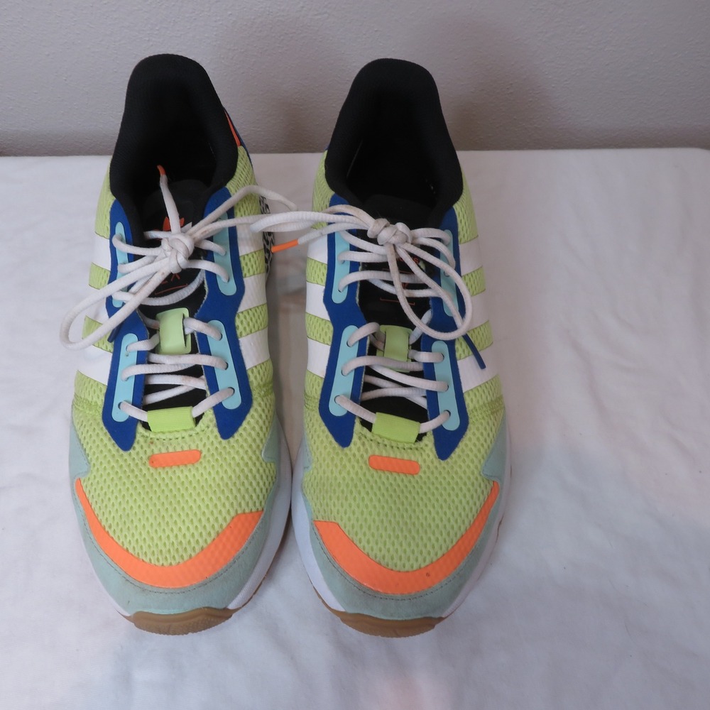 Adidas ZX 1K Boost Signal Green Blue Leopard Print Sneakers G55508 Mens 7